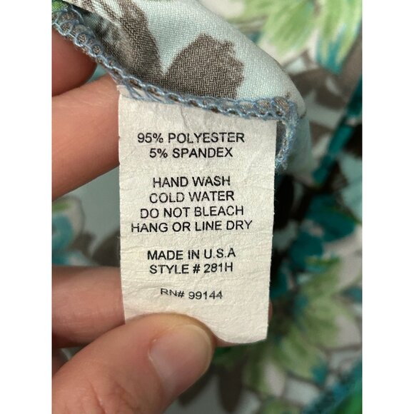 Lapis Floral Print Midi Skirt Multicolor Green Blue Flowers Sz Small - Picture 6 of 8